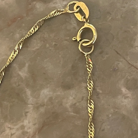 GORGEOUS REAL 14K gold Elegant Chain Necklace 16” total. NEW! - Picture 4 of 7